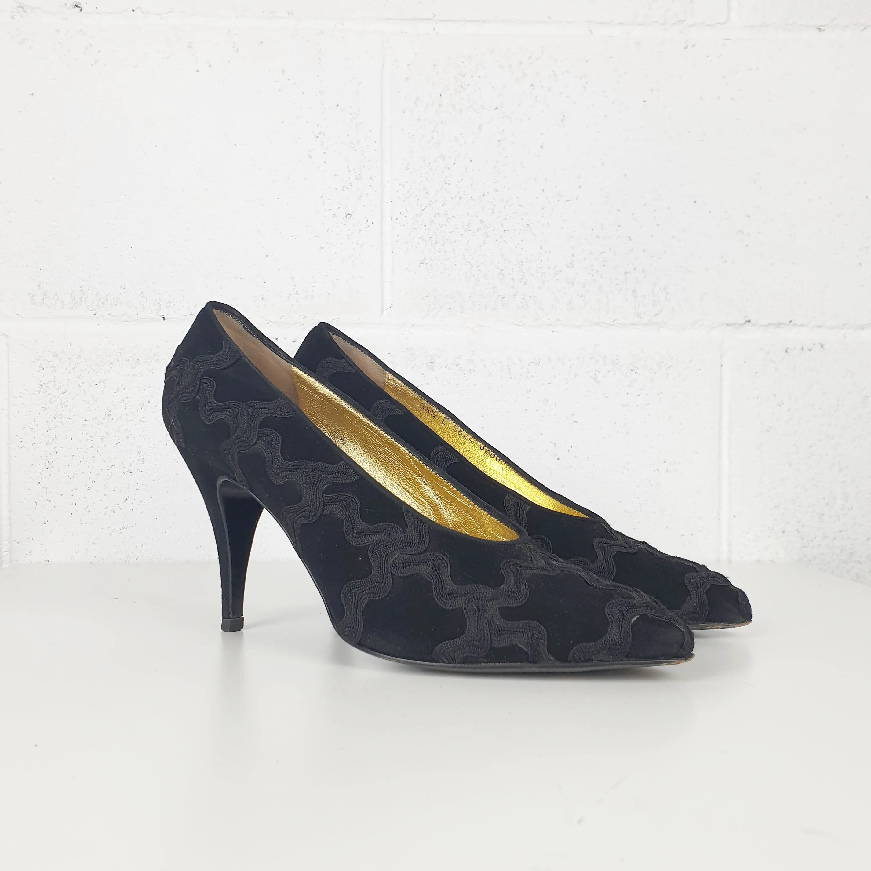 Scarpe Moschino vintage velluto nero