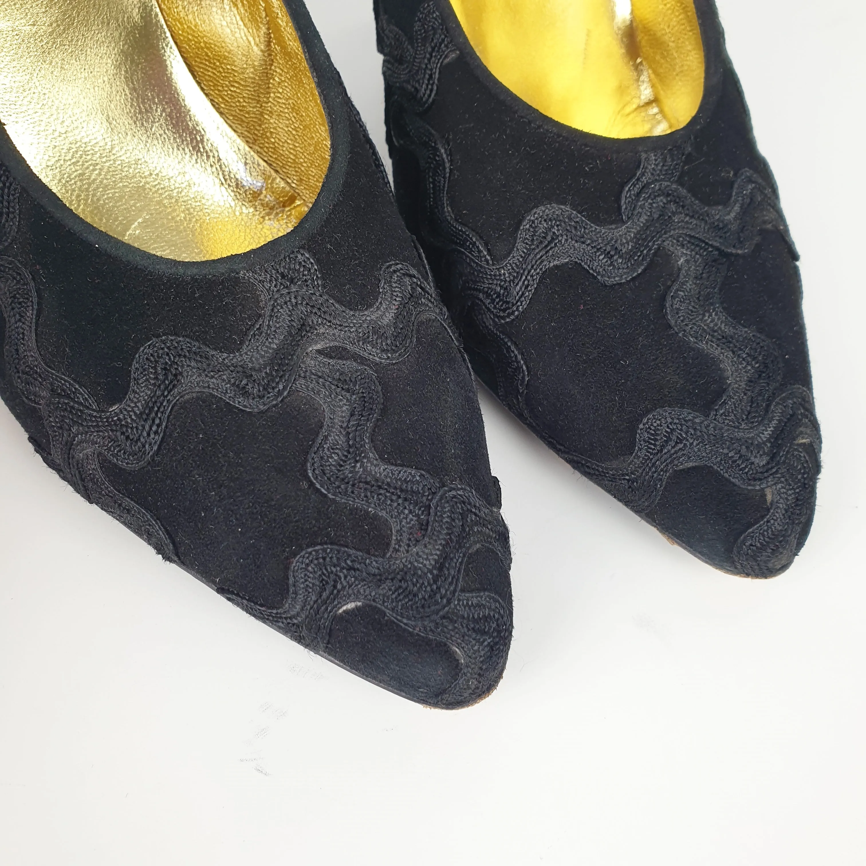 Scarpe Moschino vintage velluto nero