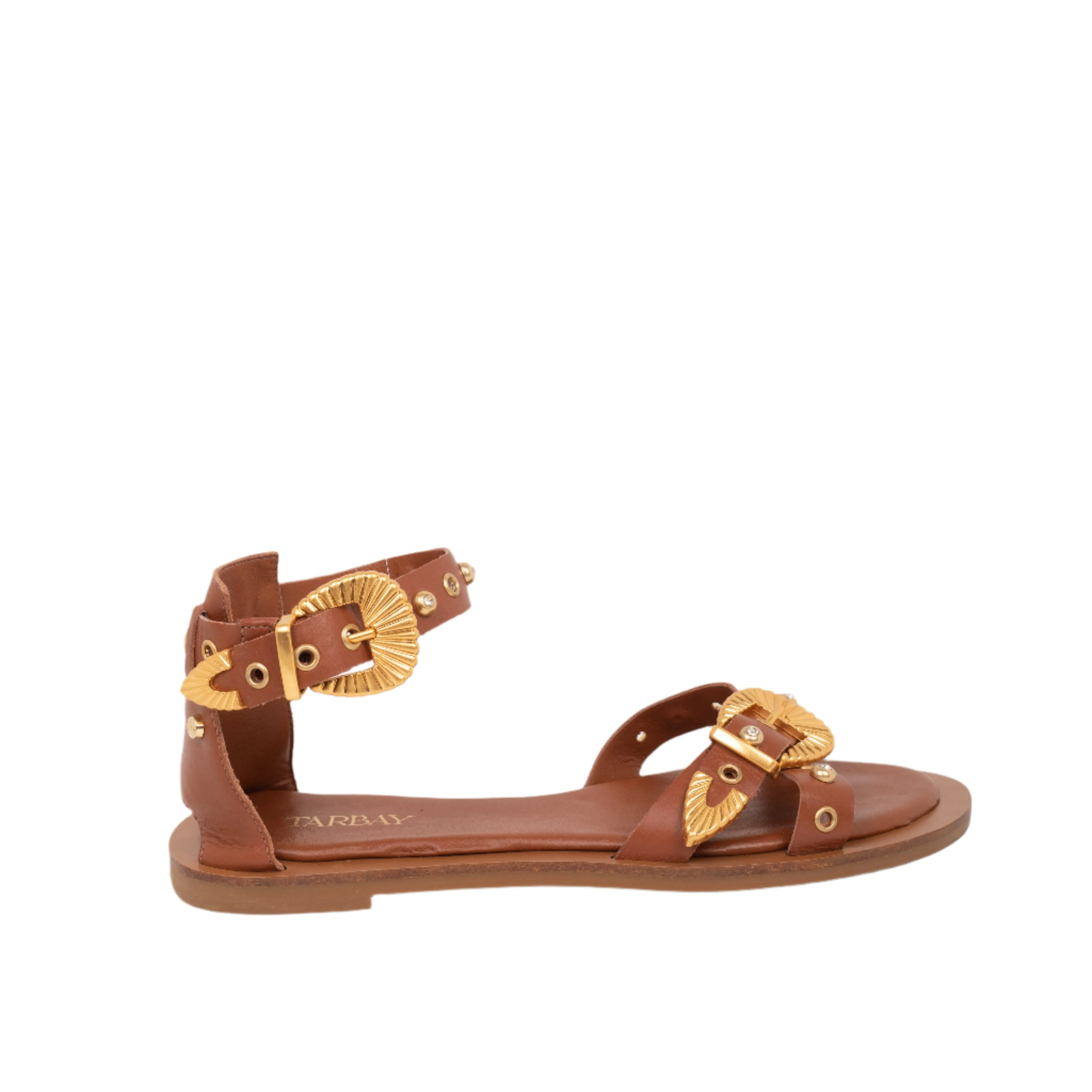 Selma Flat Sandals - Tan