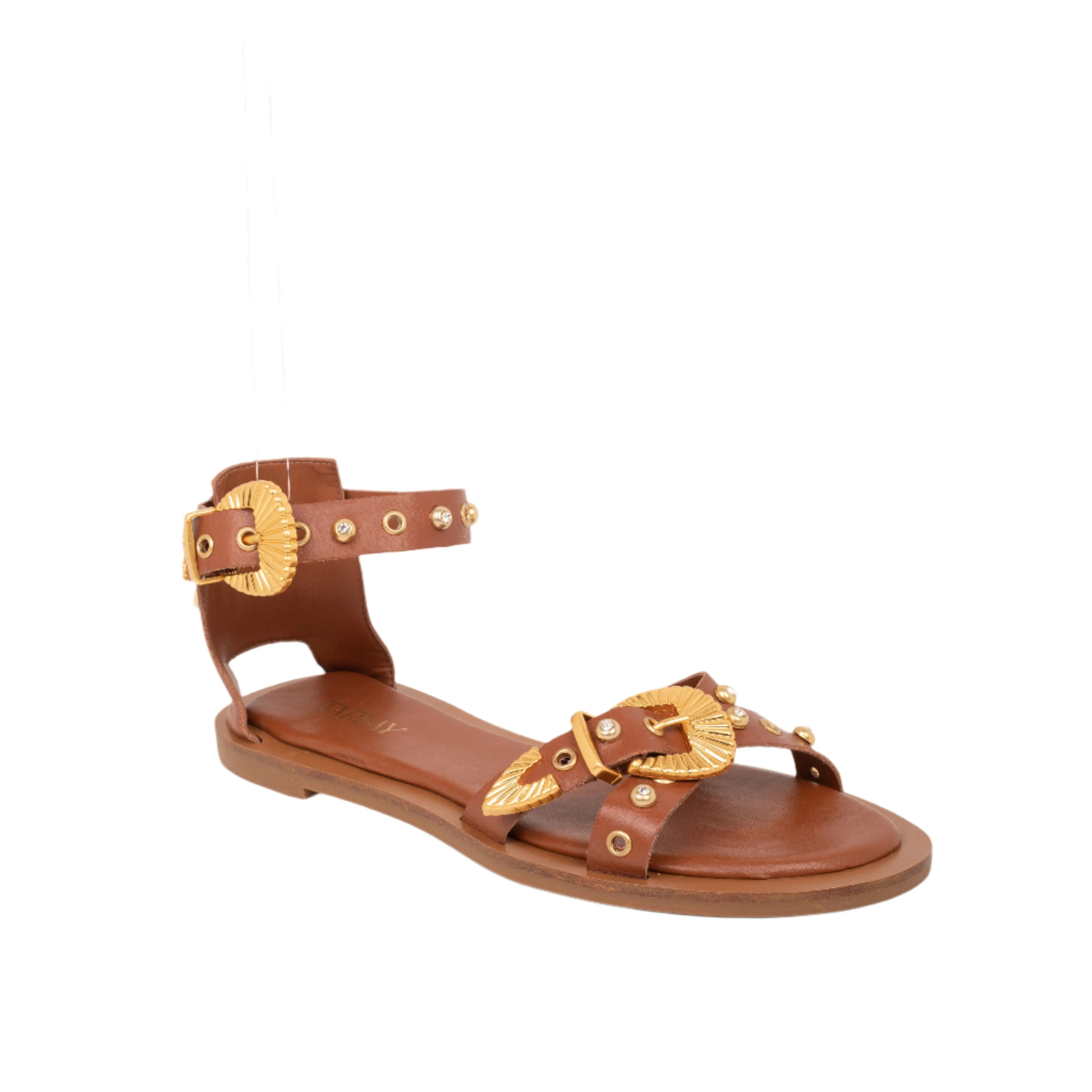 Selma Flat Sandals - Tan