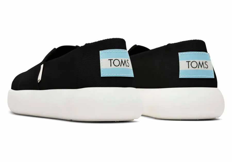 Toms Womens Alpargata Mallow Black Heritage Canvas