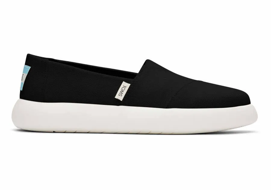 Toms Womens Alpargata Mallow Black Heritage Canvas