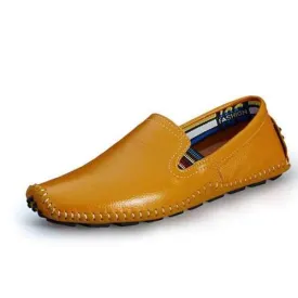 US Size 6.5-11.5 Men Leather Casual Outdoor Soft Slip On Flat Loafers