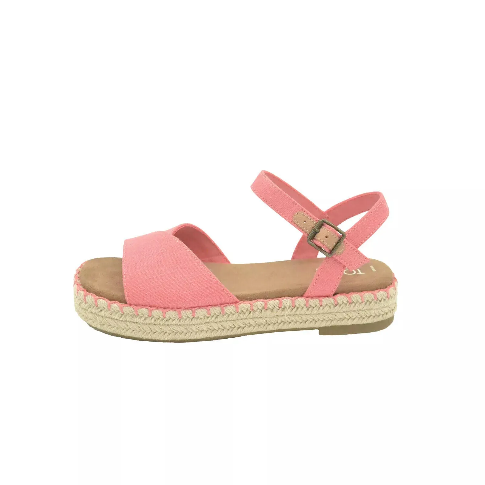 Women's Shoes TOMS ABBY Flatform Espadrille Sandals 10020810 SHELL PINK