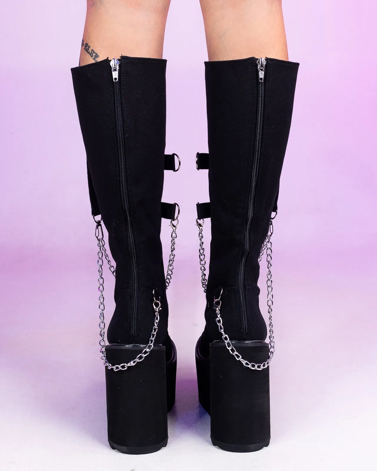 YRU Detention Black/Silver BNDG Boots